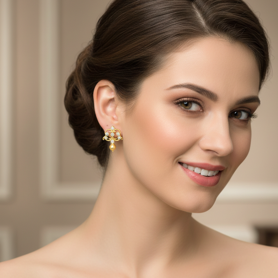 Premium Sparkle Diamond Drop Earrings - 3