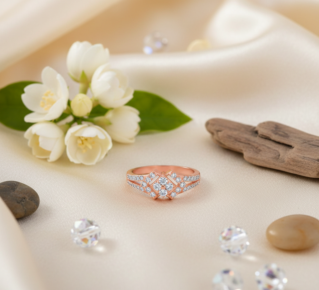 Elegant Signature Diamond Ladies Ring - 3