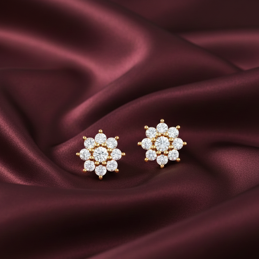 Luxury Daily Wear Diamond Stud Earrings