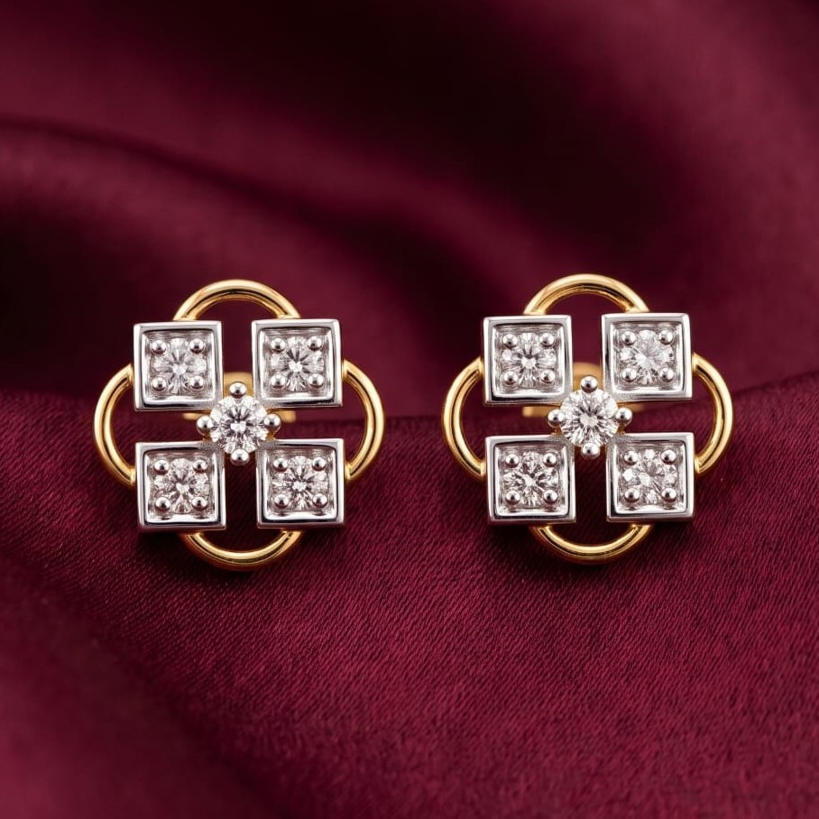 Brilliant Teardrop Stud Diamond Earrings - 3