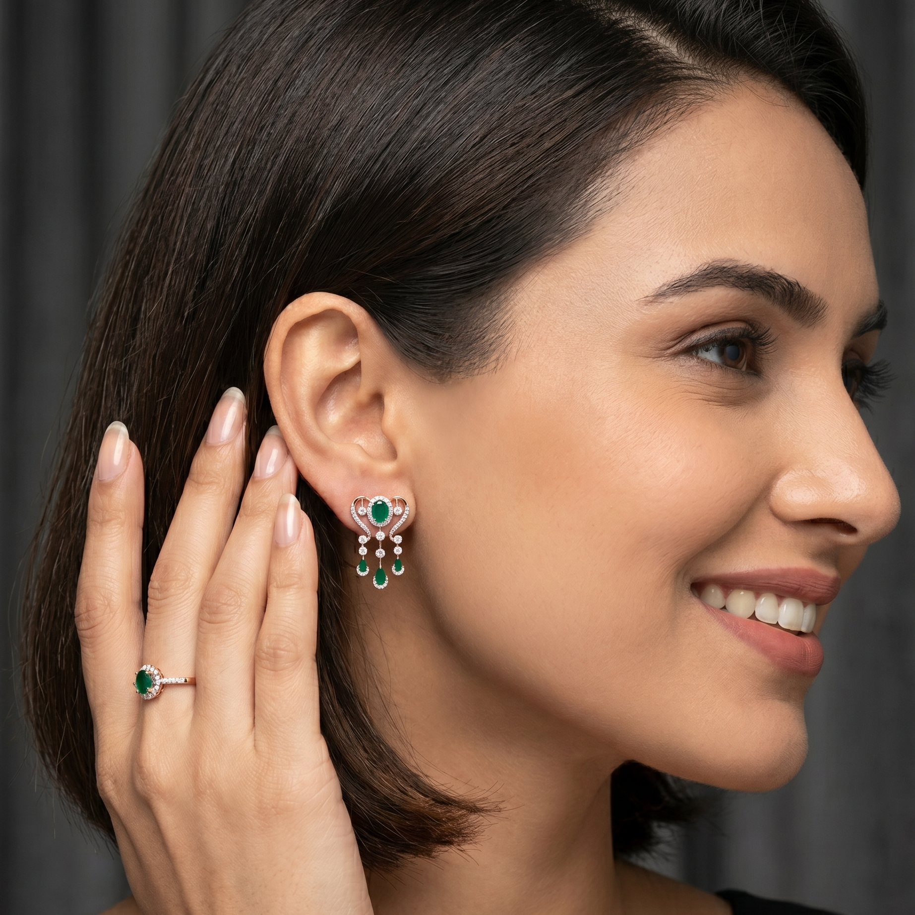 Elegant Premium Diamond Drop Earrings - 3