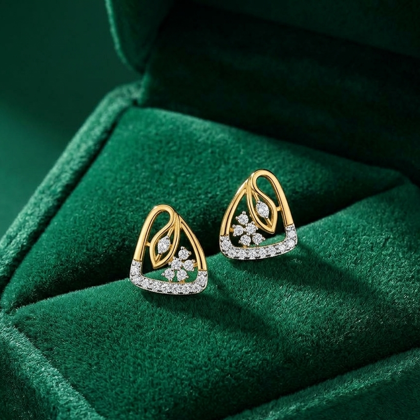 Modern Luxury Diamond Huggie Earrings