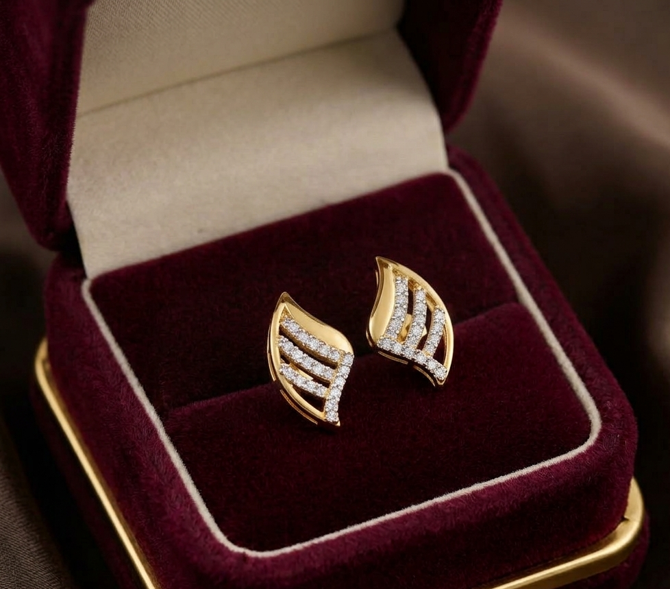 Elegant Double-Circle Diamond Earrings