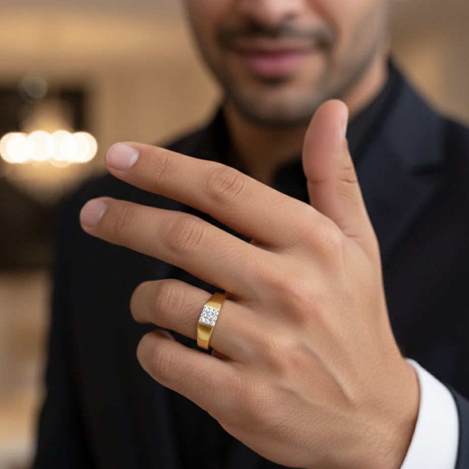 Luxe Authority Diamond Gents Ring - 4