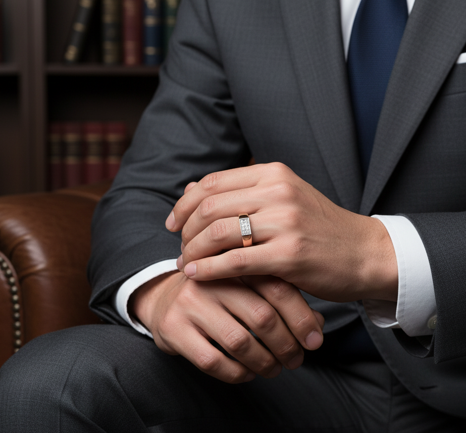 Grand Crown Diamond Gents Ring