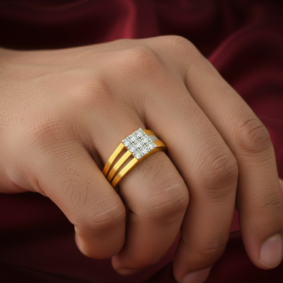 Signature Crown Diamond Gents Ring