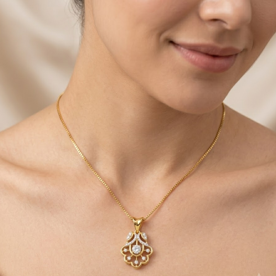 Silverleaf Diamond Pendant