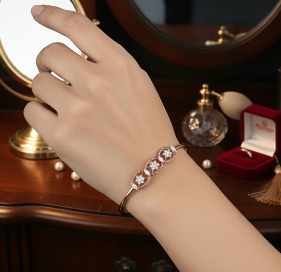 High-Shine Elegant Diamond Bracelet - 3