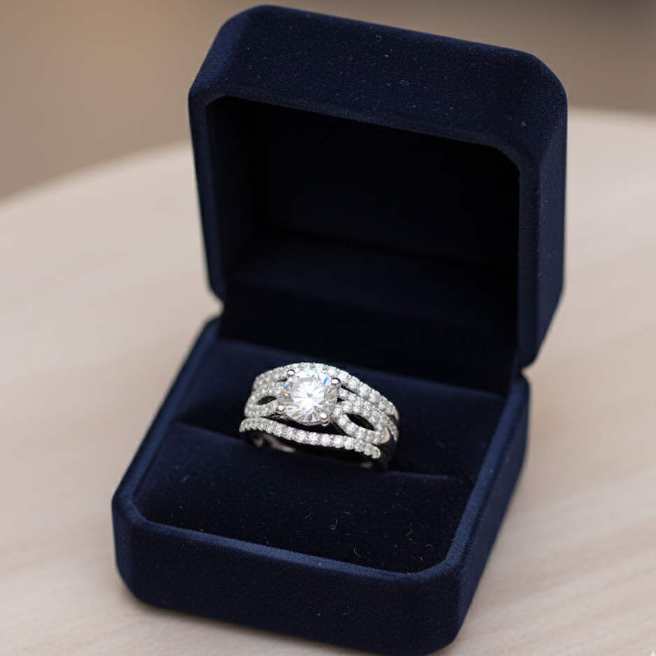 Diamond Noble Petal Ring