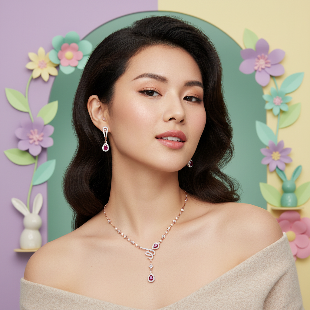 Premium Diamond Luxe Necklace Set - 4
