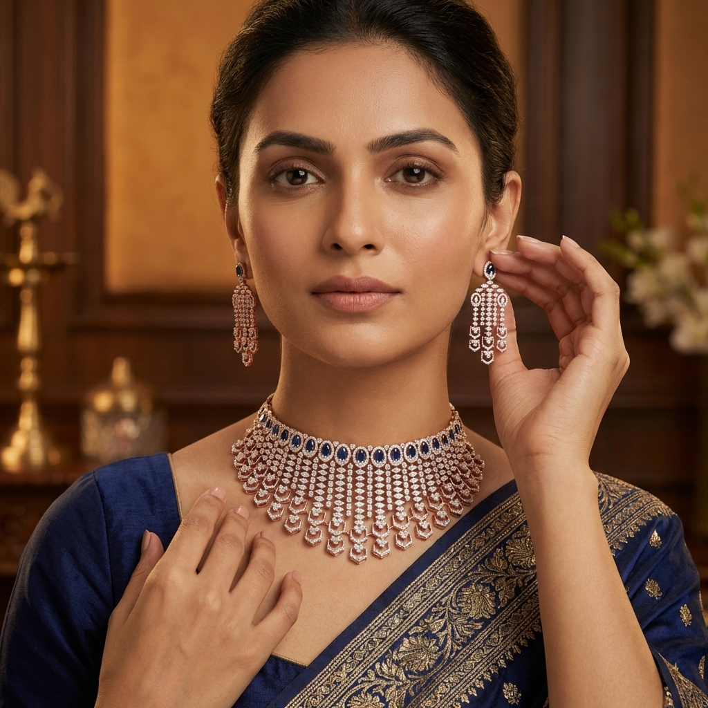 Luxurious Diamond Bridal Jewellery Ensemble - 4