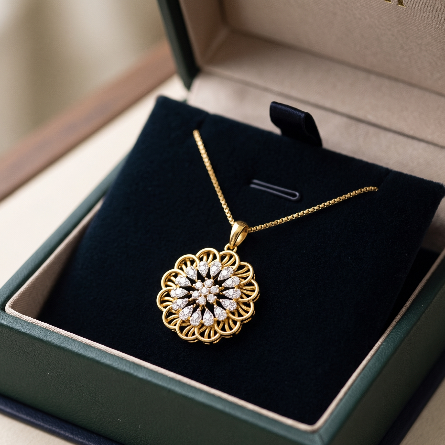 Classic Halo Diamond Pendant