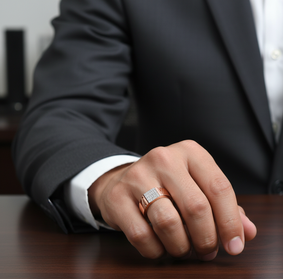 Prestige Edge Diamond Gents Ring - 4