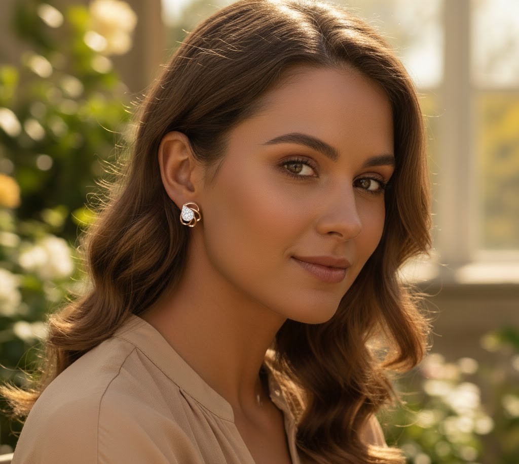 Subtle Shine Diamond Stud Earrings - 3
