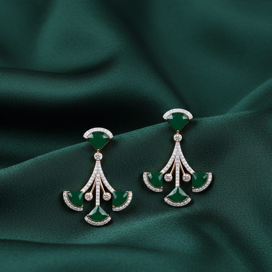 Luxury Sparkle Diamond Dangler Earrings