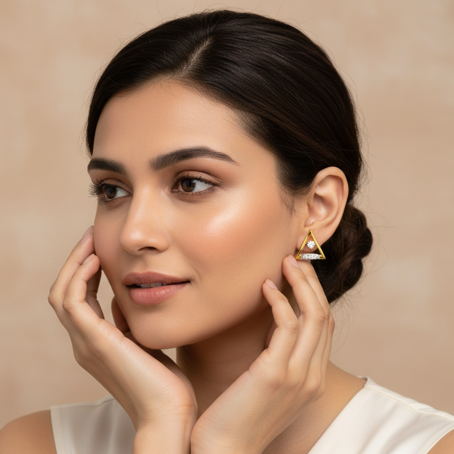 Designer Inspired Diamond Stud Earrings