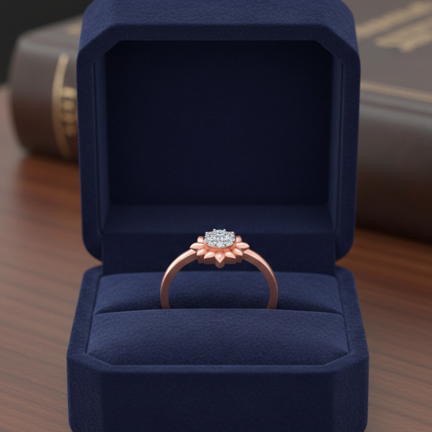 Diamond Radiant Petal Ring