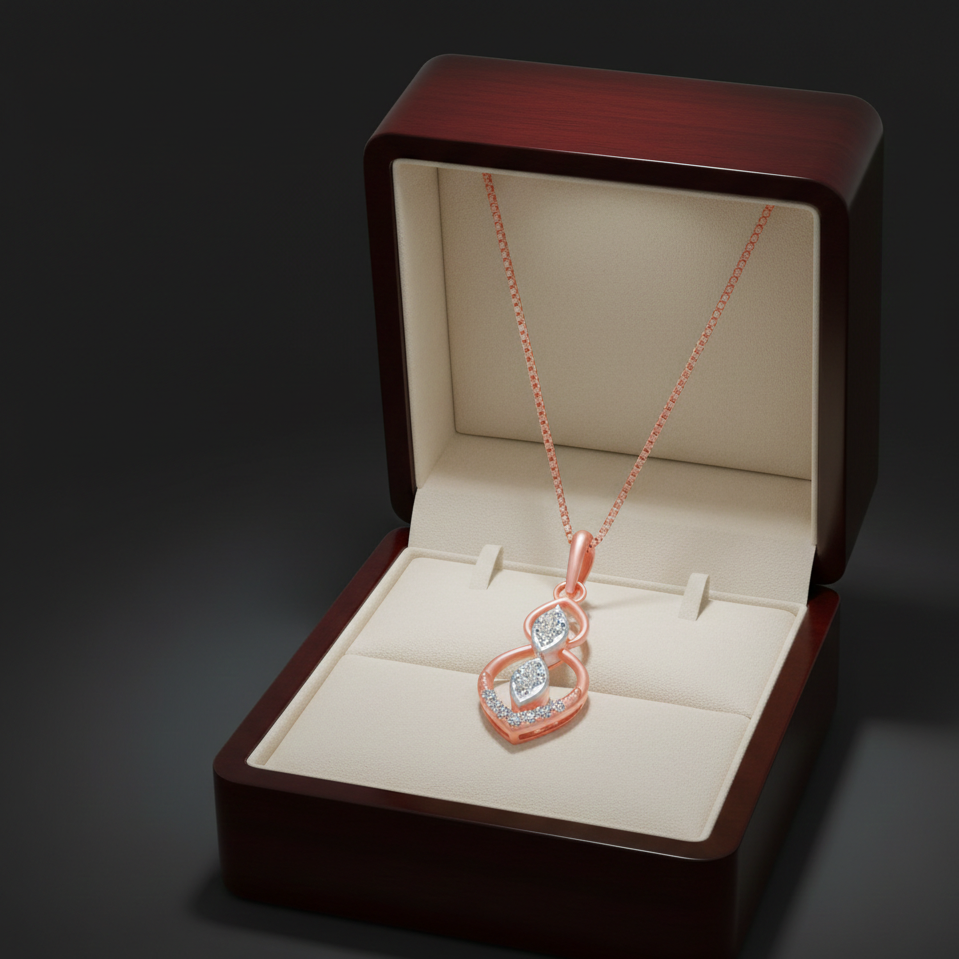 Smooth Curve Diamond Pendant