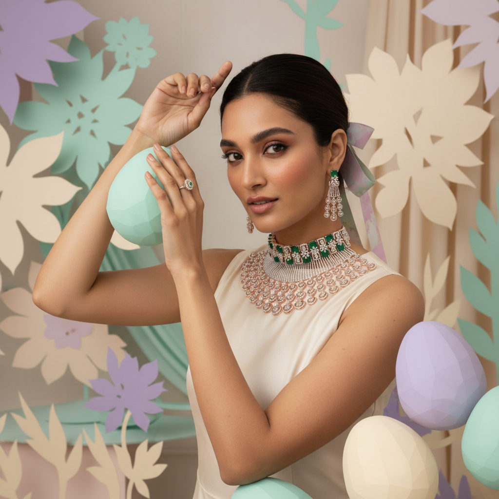 Diamond Luxe Bridal Necklace Set - 4