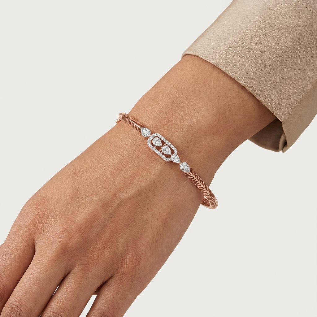 Diamond Open Cuff Bracelet