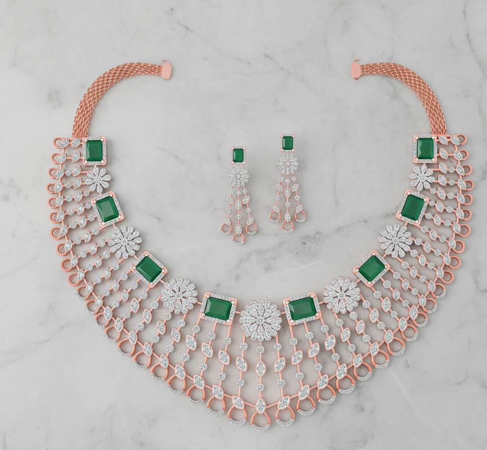 Majestic Diamond Bridal Jewellery Set