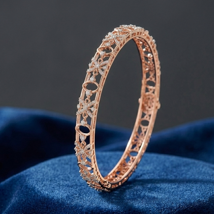 Classic Gold Diamond Bangles