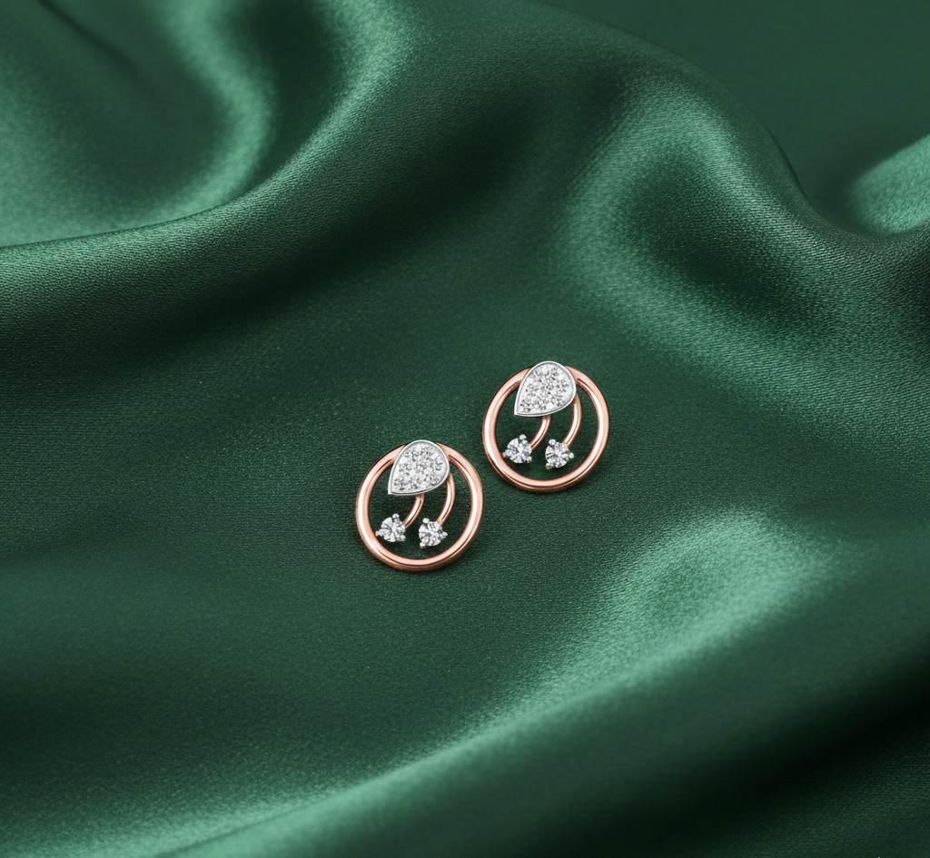 Shimmering Diamond Stud Earrings for Women