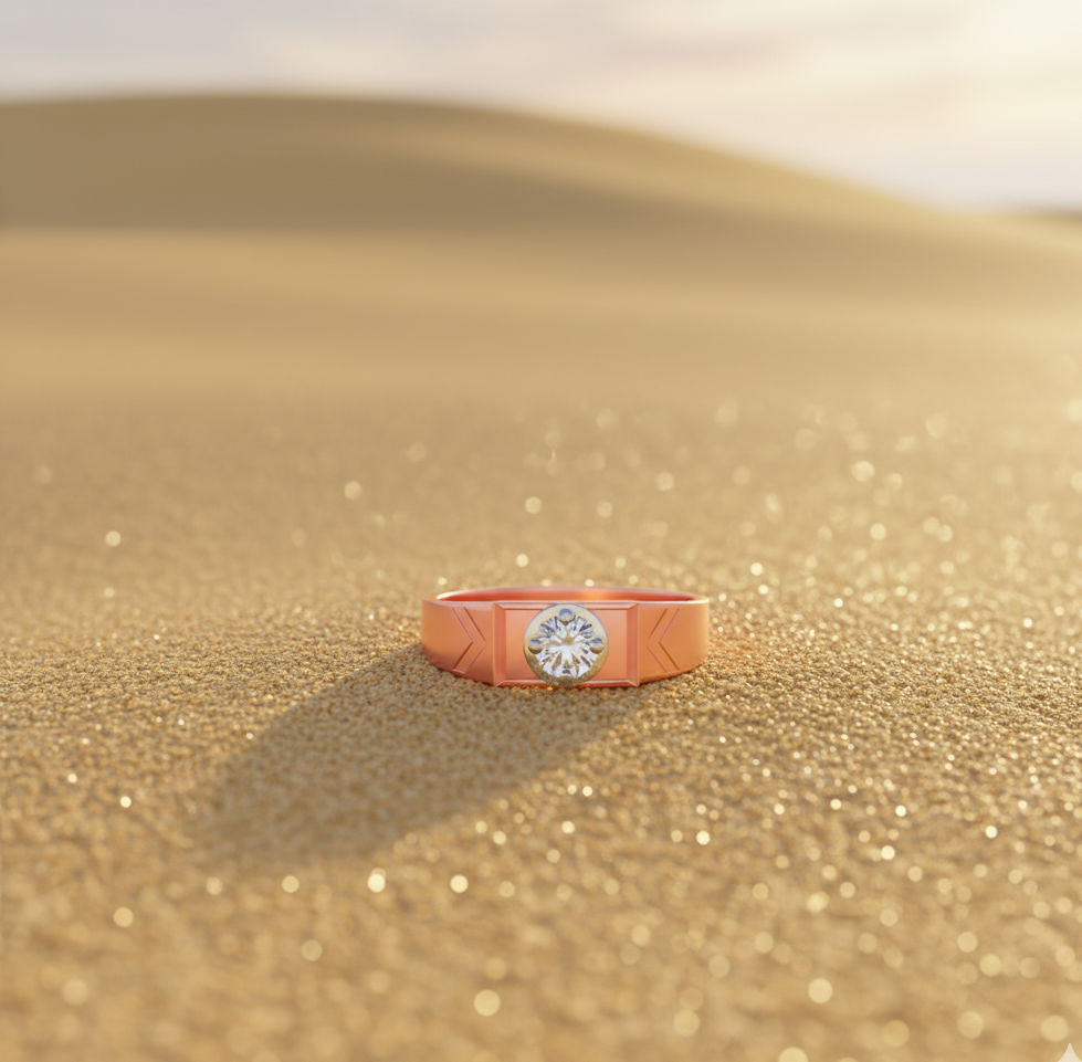 Timeless Crown Diamond Gents Ring