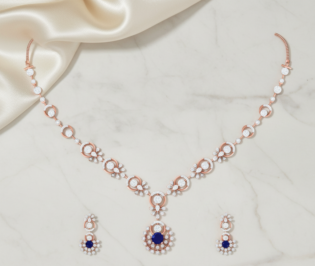 Divine Diamond Radiance Necklace Set