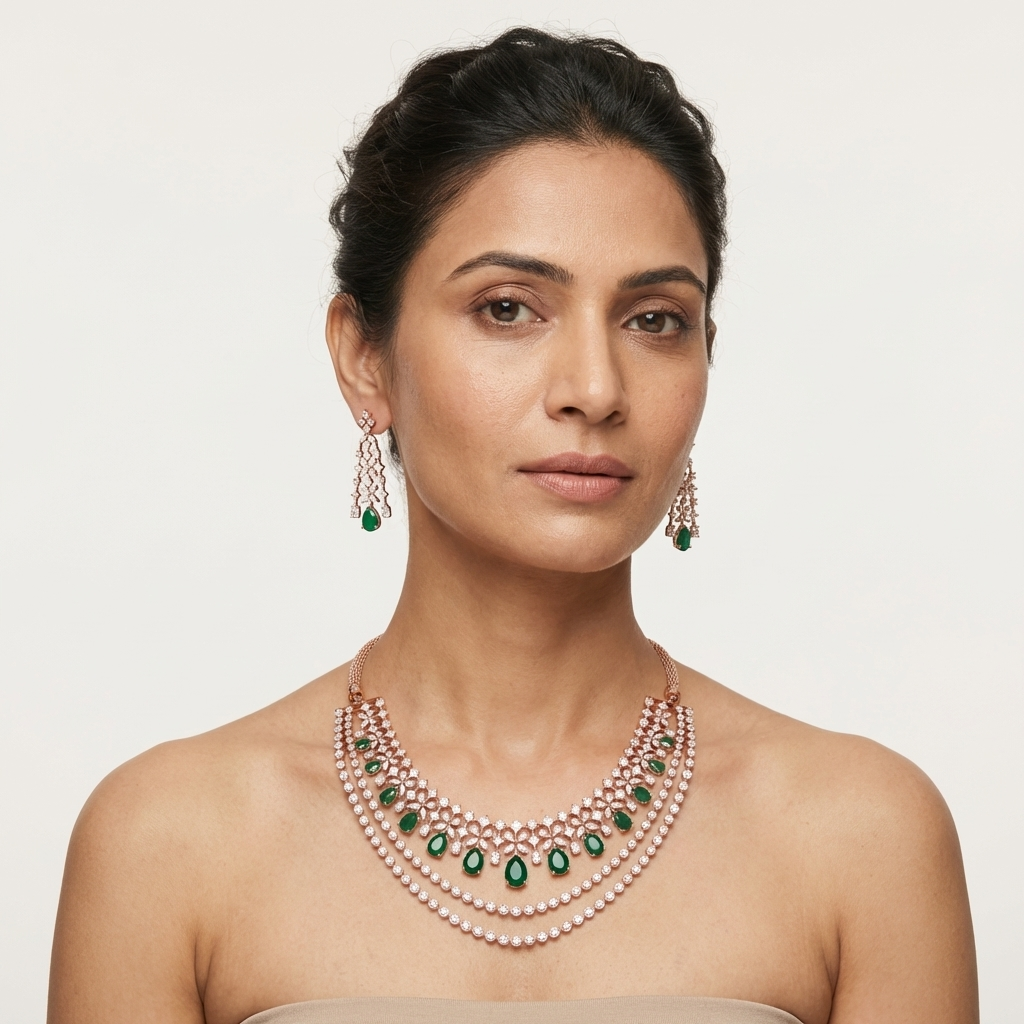 Supreme Diamond Aura Necklace Set - 4