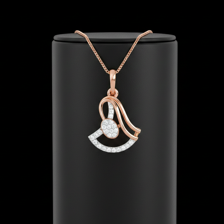 Sparkling Halo Diamond Pendant - 3