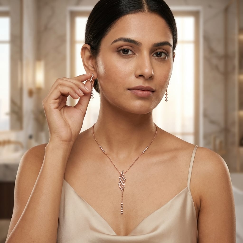 Divine Diamond Classic Necklace Set - 4