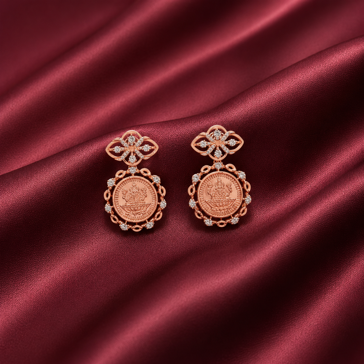 Minimal Diamond Dangler Earrings