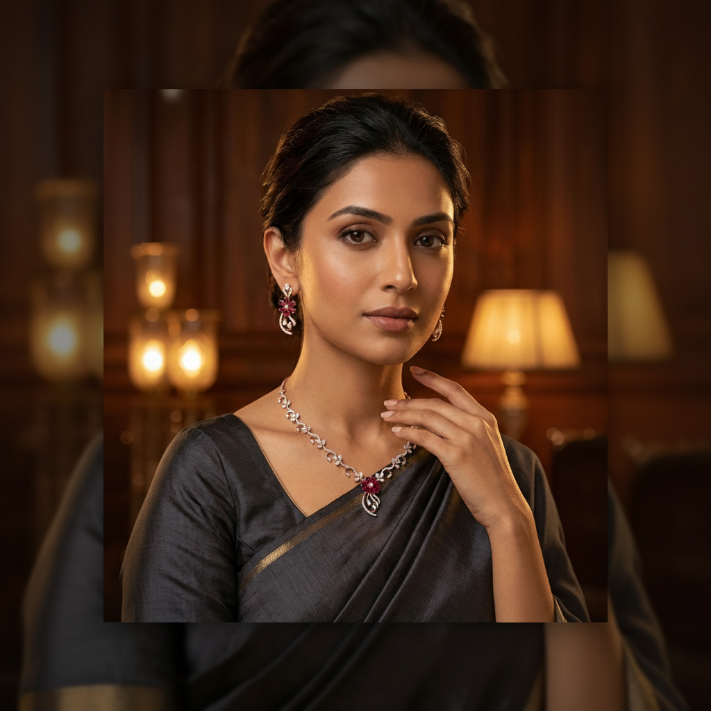 Sunset Diamond Elegance Necklace Set - 3