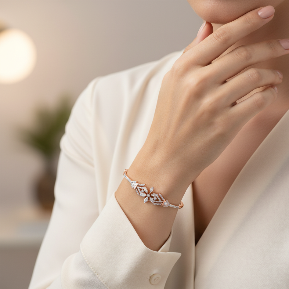 Modern Cut Diamond Bracelet