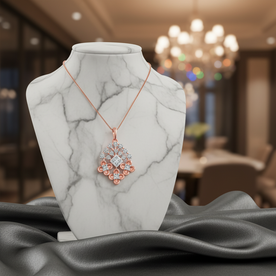 Classic Round Diamond Pendant - 3