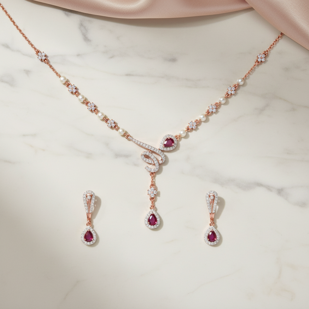 Premium Diamond Luxe Necklace Set