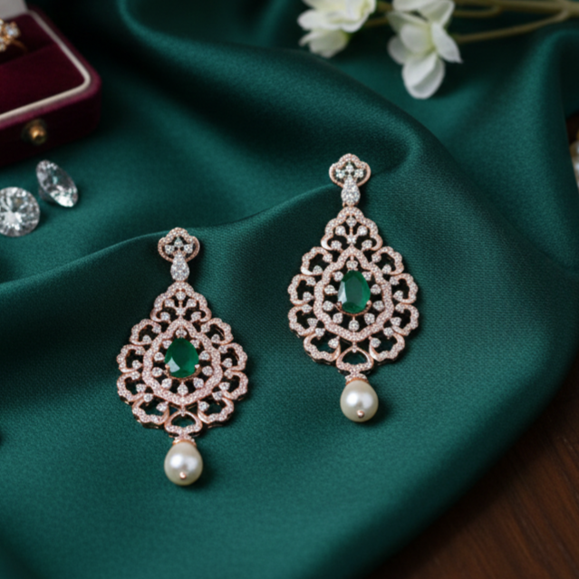 Moonara Luxe Diamond Danglers