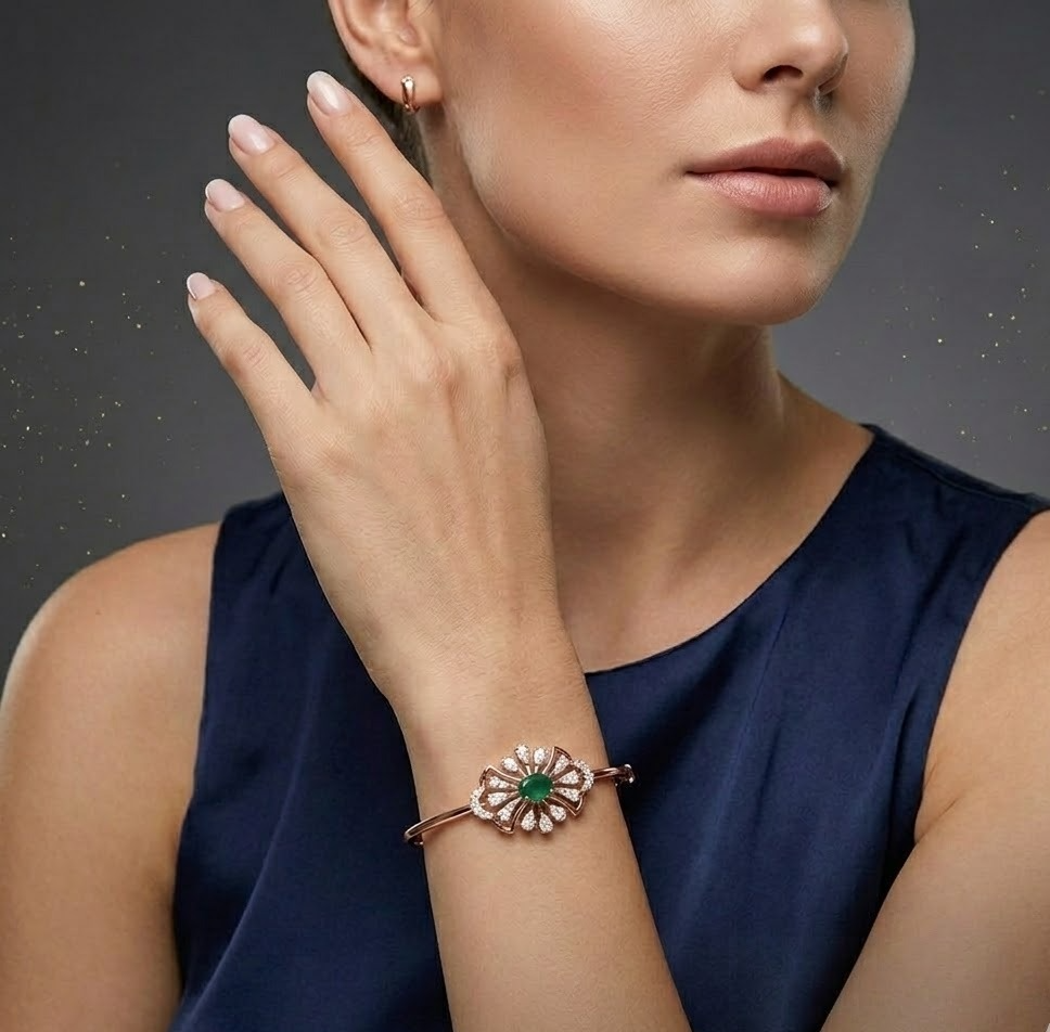Diamond Modern Cuff Bracelet - 3