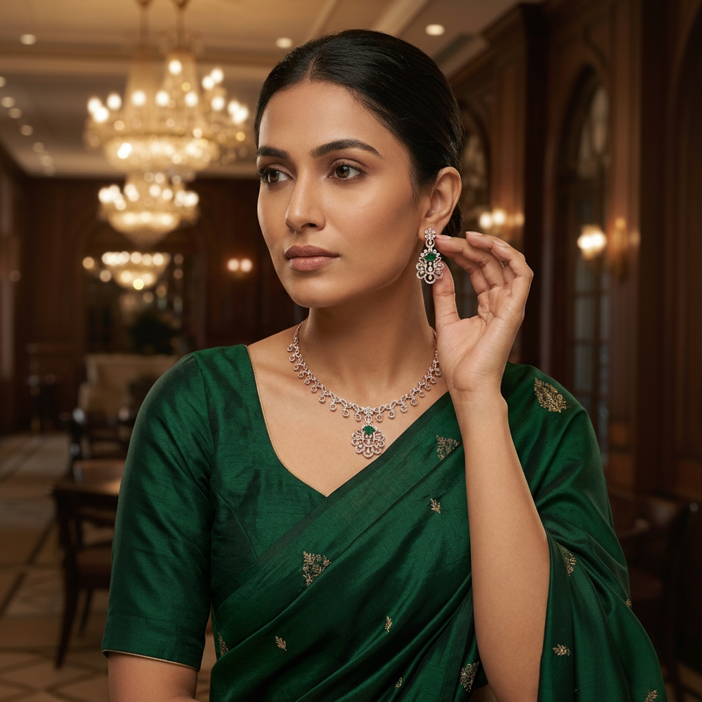 Celestial Diamond Elegance Necklace Set - 3