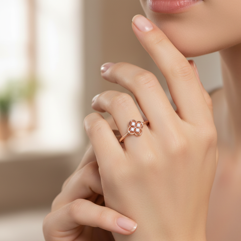 Empress Ivy Crest Diamond Ring - 3
