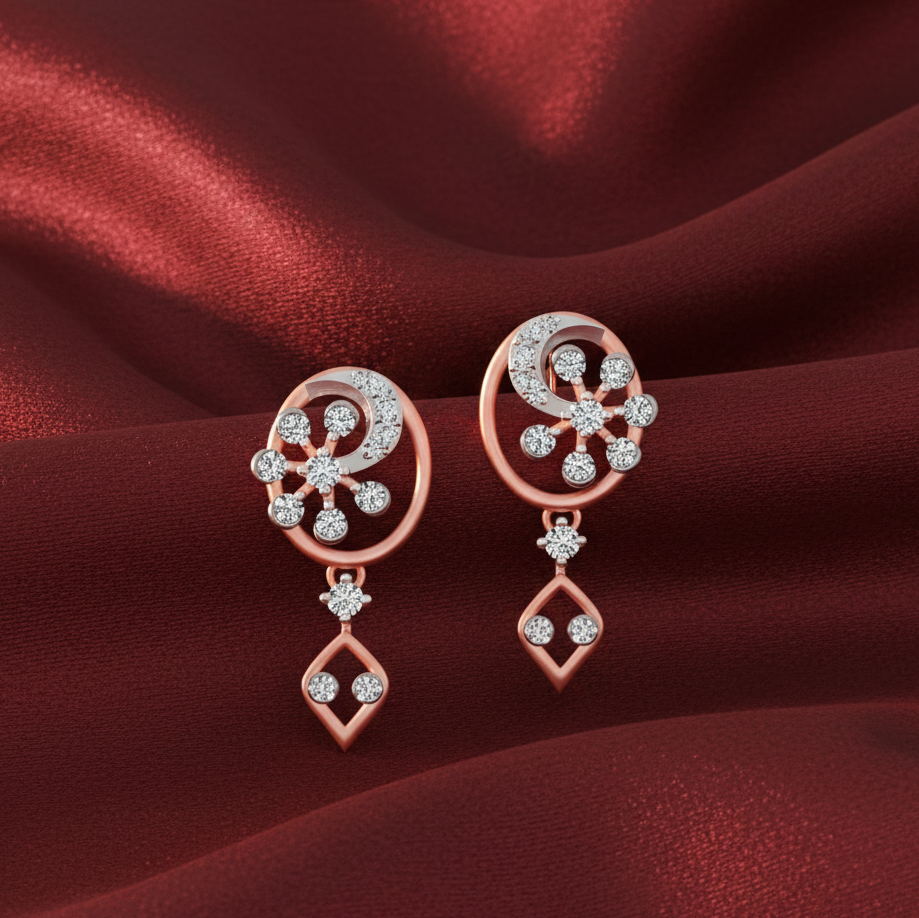 Elegant Signature Diamond Drop Earrings