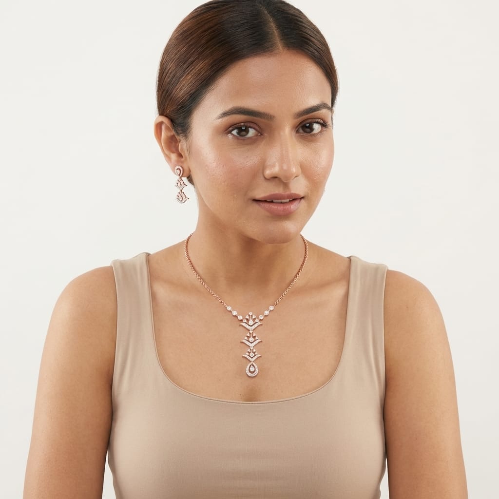 Imperial Diamond Radiance Necklace Set