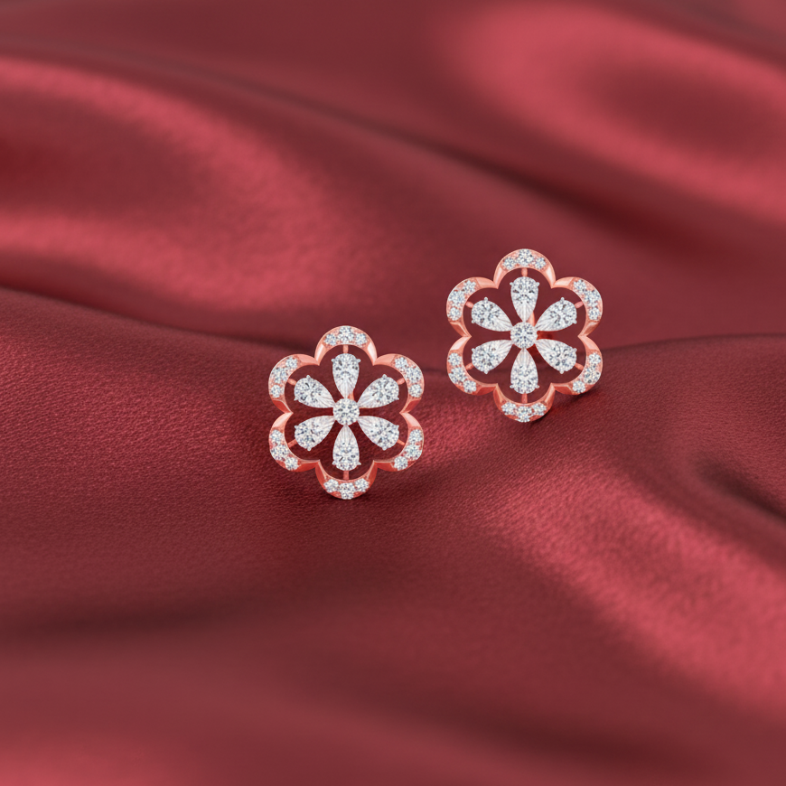 Chic Glow Diamond Dangle Earrings