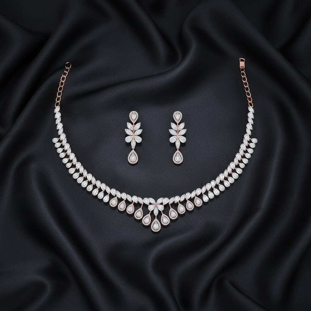 Ethereal Diamond Dazzle Necklace Set