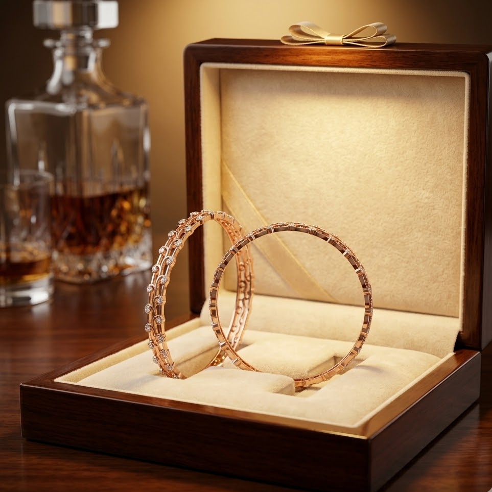 White Gold Diamond Bangles