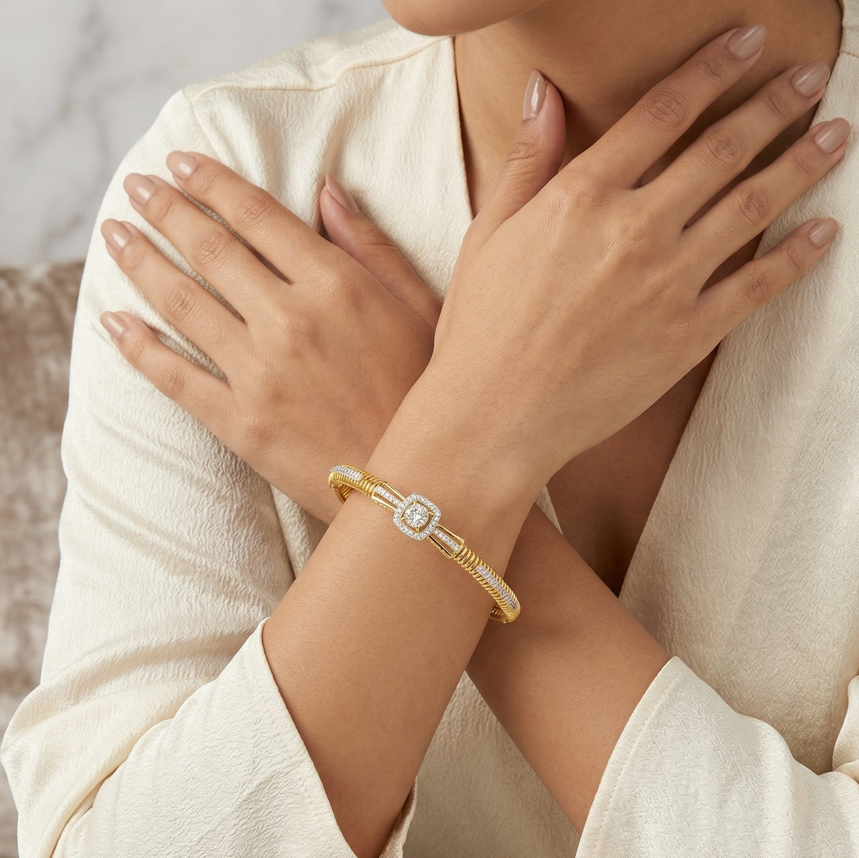 Crystal Aura Diamond Bracelet - 3