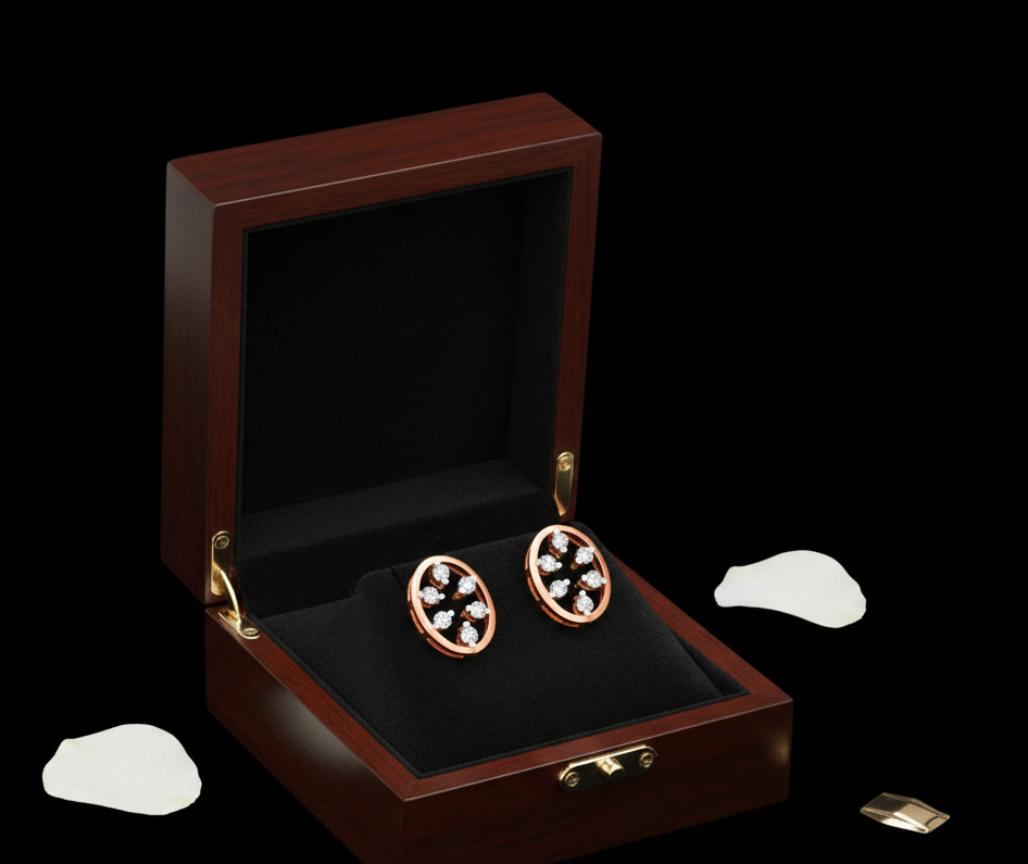 Lightweight Diamond Stud Earrings