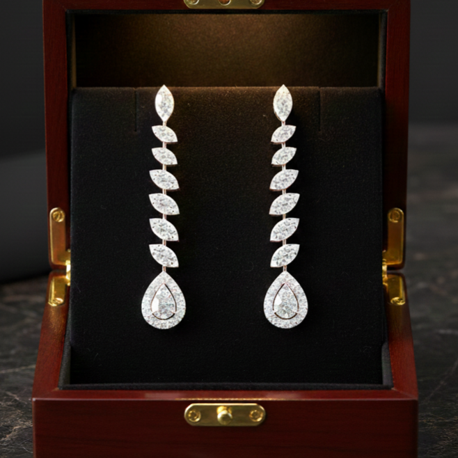 Velvet Aura Diamond Dangler Earrings