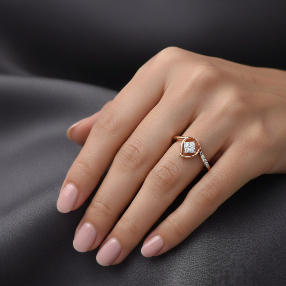 Queenly Aura Bloom Diamond Ring - 3